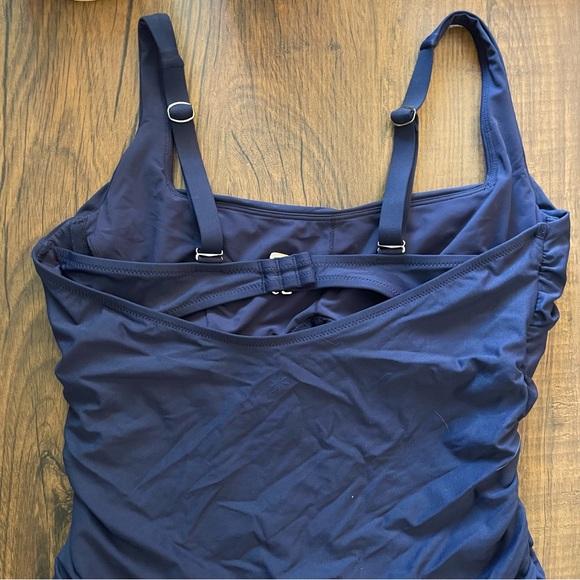 Athleta Square Neck Bra Cup Tankini 36D, Navy Blue - Picture 7 of 7